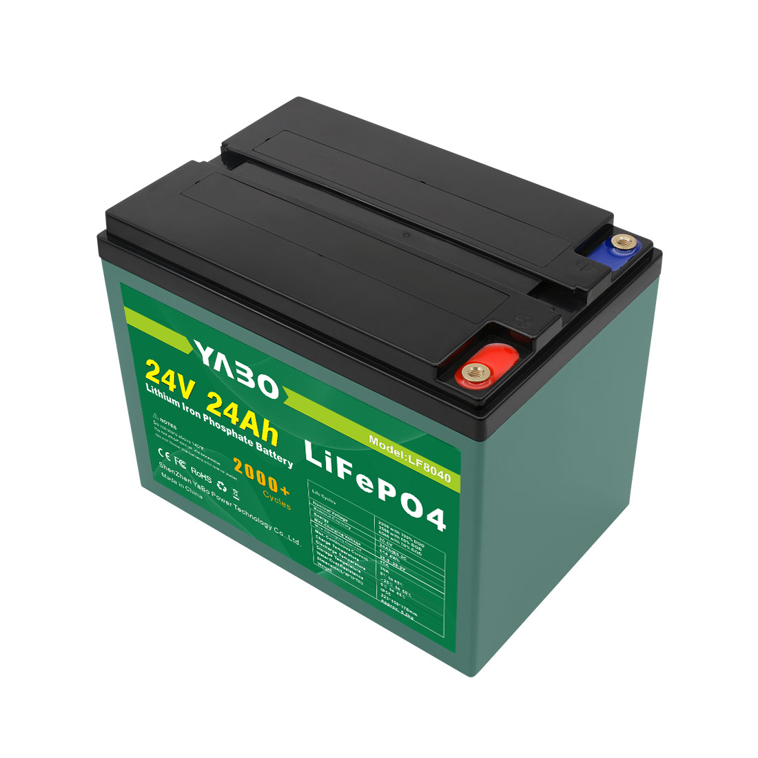 Portable LiFePO4 Disaster Battery 24V 24Ah – Heavy-Duty Lithium Iron Phosphate Battery for Blackout Protection